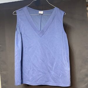 V-Neck Sleeveless Tank Top in Periwinkle Blue